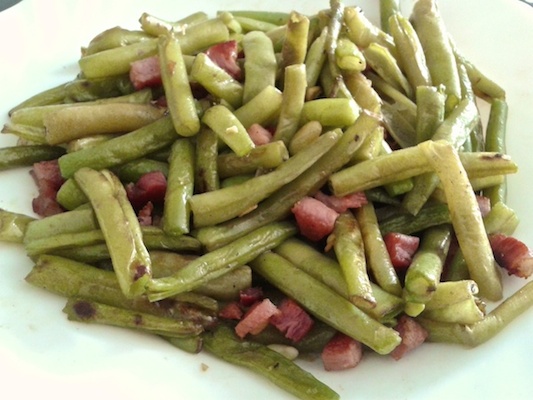 Judías verdes con jamón