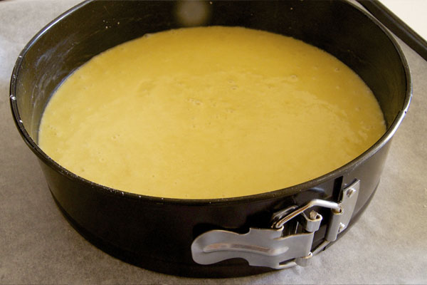 Masa del bizcocho de yogur