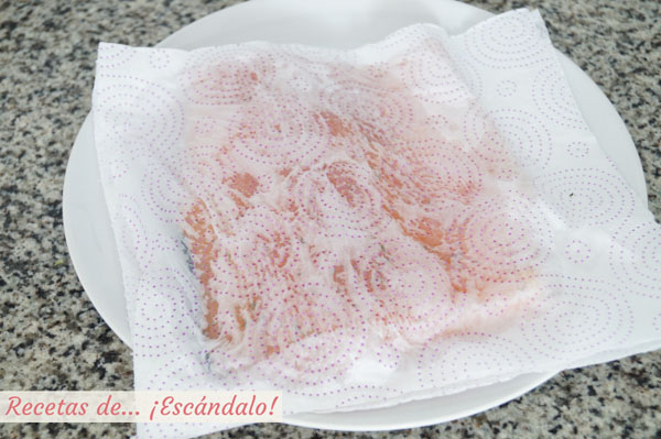 Secando salmon marinado