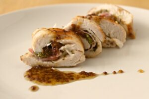 Pechugas de pollo rellenas de jamón y queso