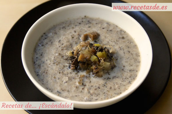 Crema de champiñones y setas casera