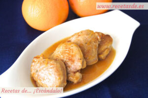 Solomillo de cerdo en salsa a la naranja