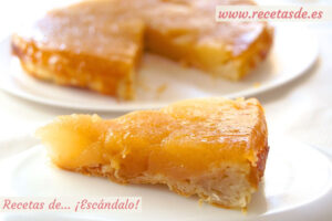 Tarta tatin de manzana con hojaldre, casera y fácil