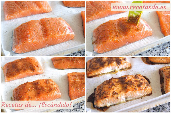 Cómo hacer salmón al horno con salsa de mostaza y miel