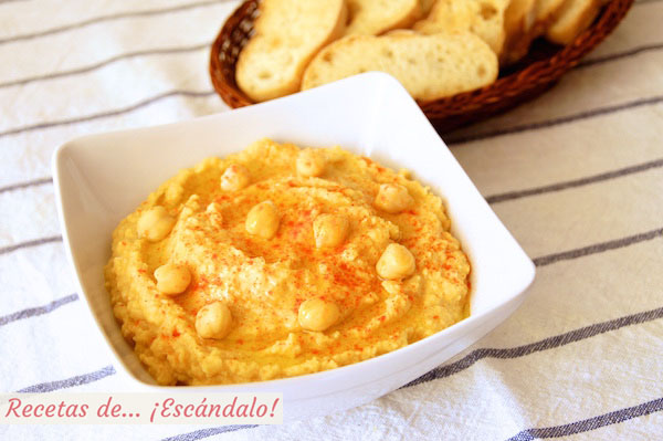 Receta de hummus, crema de garbanzos