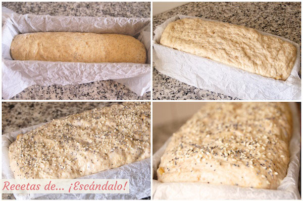 Fermentación de la masa del pan de molde casero