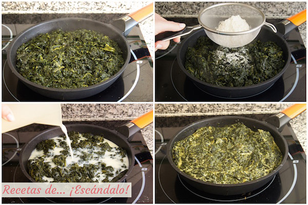 Como preparar espinacas a la crema gratinadas