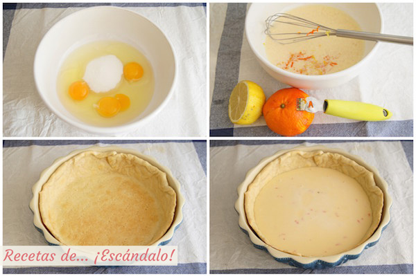 Preparando el relleno y la masa quebrada