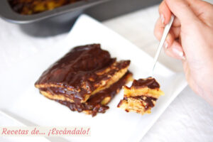 Tarta de la abuela: tarta de chocolate, galletas y natillas, muy fácil