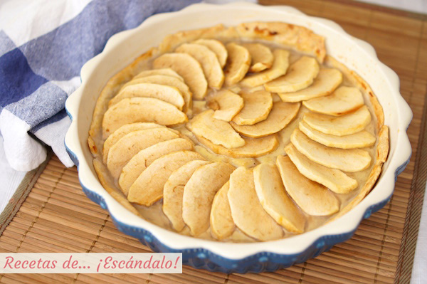Tarta de manzana con crema pastelera casera y masa quebrada