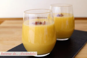 Gazpacho, sopa o crema de melón con jamón