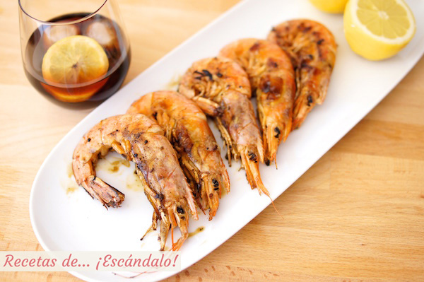 Como hacer langostinos o gambones a la plancha con limon y sal