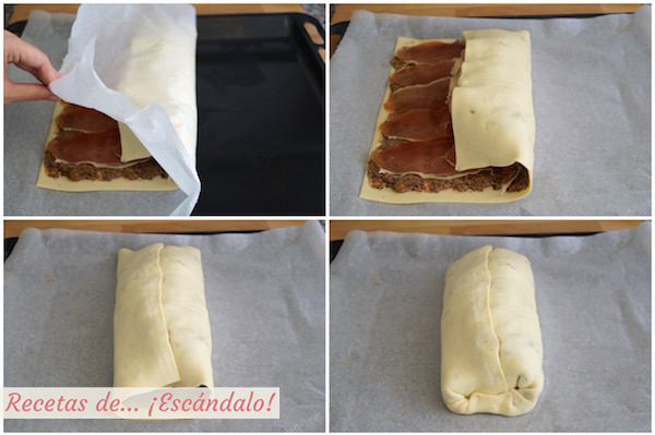 Solomillo Wellington con hojaldre