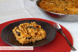Arroz con setas