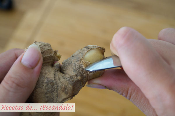 Como pelar el jengibre