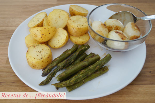 Verduras cocinadas a baja temperatura