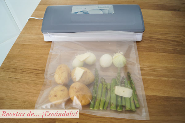 Verduras en bolsa de vacio