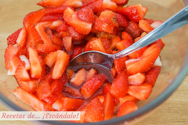 Almibar de fresas