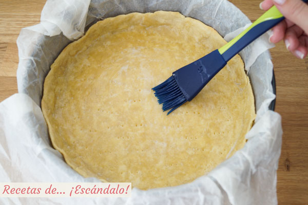 Masa quebrada con clara de huevo