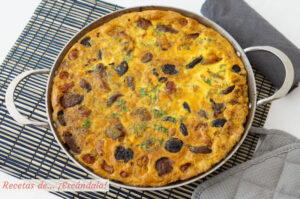 Arroz con costra al horno. Receta tradicional de Elche