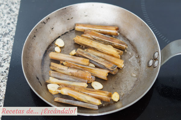 Navajas a la plancha