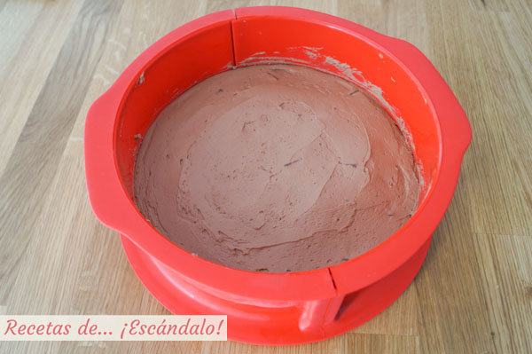 Tarta de turron de chocolate y queso