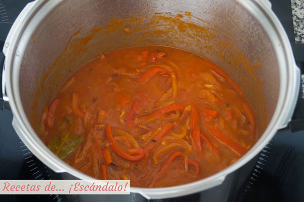 Sofrito para pollo al chilindron