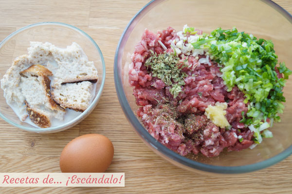 Ingredientes filetes rusos