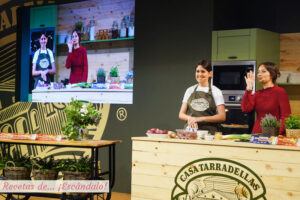 Mi primer showcooking en directo, en Casa Tarradellas. Incluye receta de pizza y milhojas