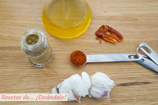 Ingredientes para el mojo picon