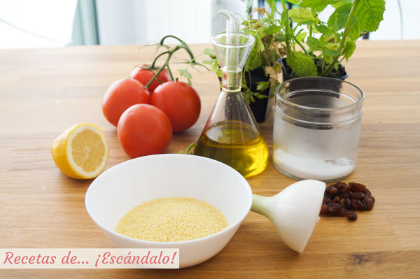 Ingredientes para tabule