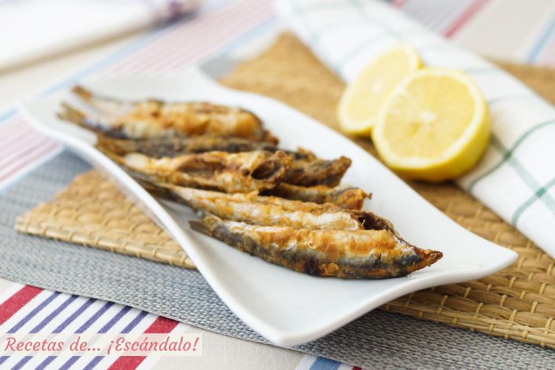 Boquerones fritos, jugosos y crujientes
