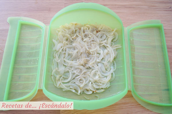 Cebolla al microondas