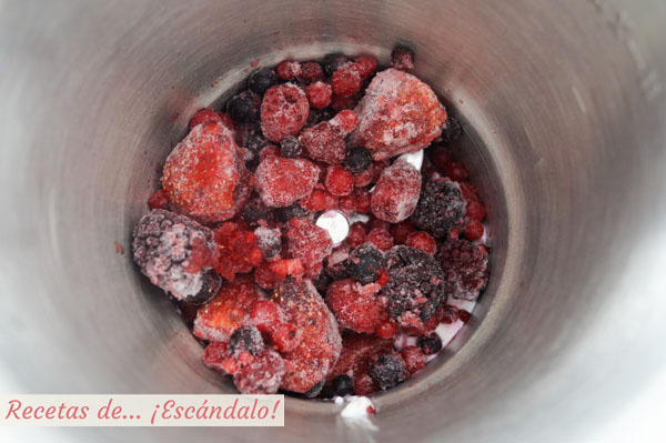Frutos rojos y yogur