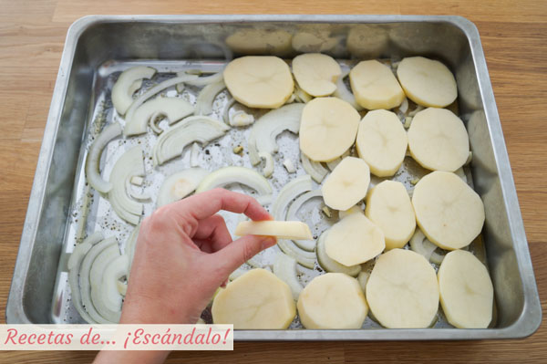 Guarnicion para la pierna de cordero al horno