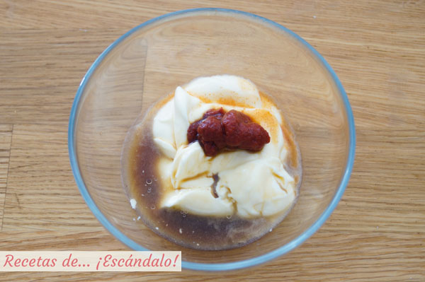 Salsa picante para coctel de gambas