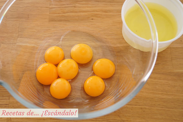 Yemas y claras de huevo