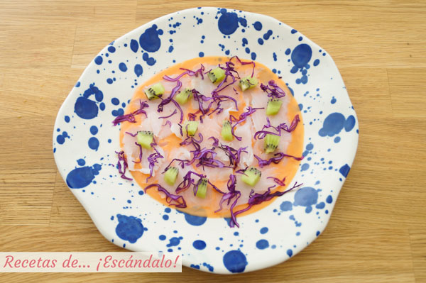 Receta de carpaccio de bacalao ahumado
