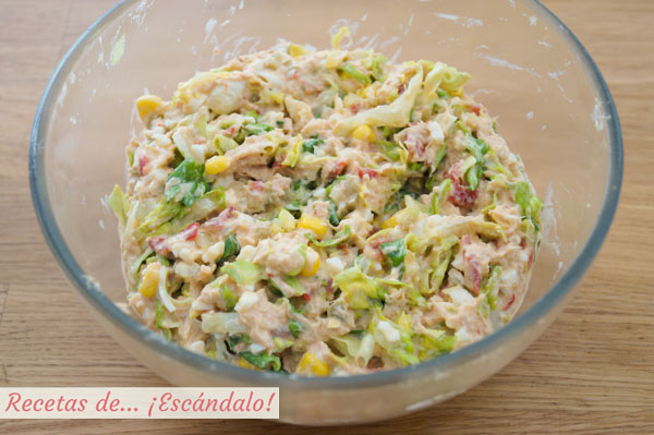 Relleno pastel de atun