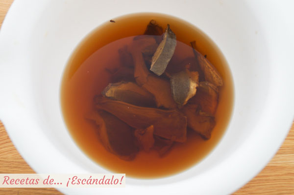 Boletus edulis hidratados