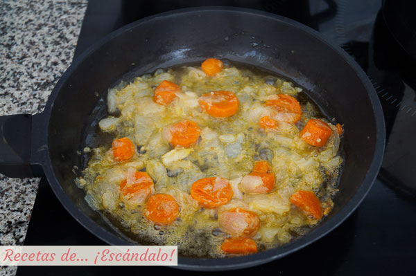 Ingredientes majado callos con garbanzos