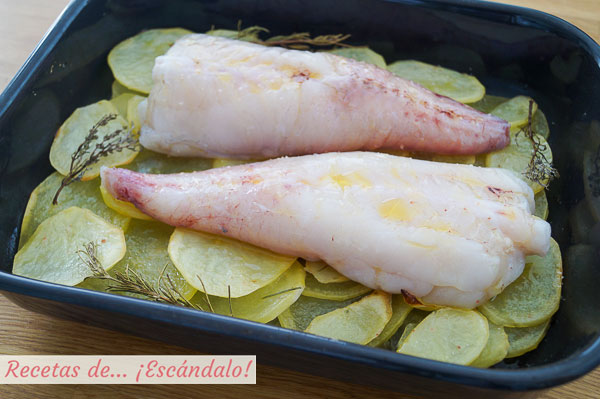 Ingredientes rape al horno