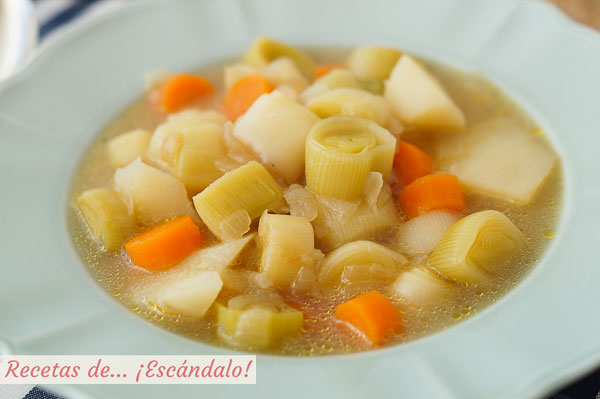 Como hacer porrusalda tradicional, muy sencilla y saludable