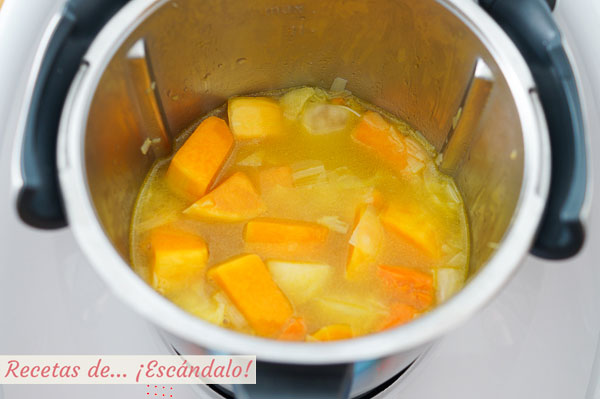 Crema de calabaza y zanahoria thermomix