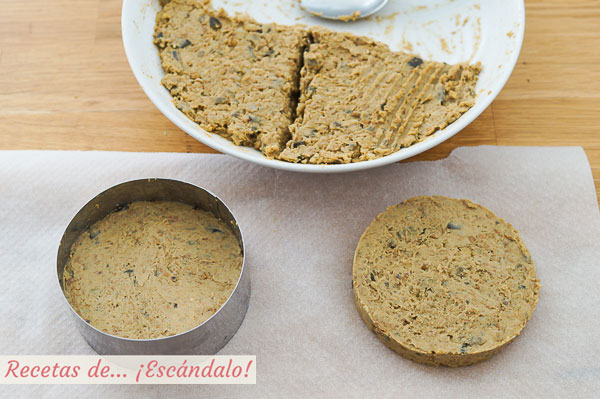 Como dar forma a hamburguesas vegetales