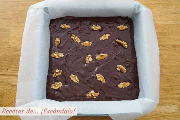 Brownie de chocolate con nueces