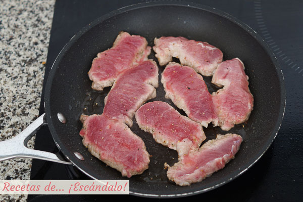 Filetes de lomo iberico de cerdo
