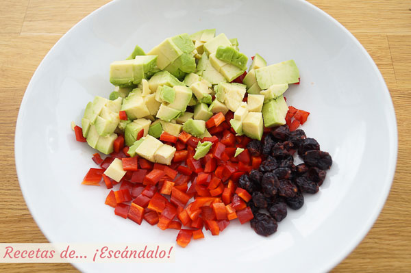 Ingredientes ensalada de garbanzos