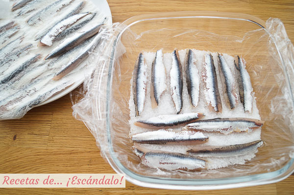 Boquerones en salazon o marinados