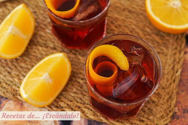 Como hacer el cocktail Negroni, un clasico italiano para el aperitivo. Receta e ingredientes